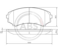 Brake pads 37203 A.B.S. for MITSUBISHI PAJERO/SHOGUN IV PAJERO/SHOGUN IV Van