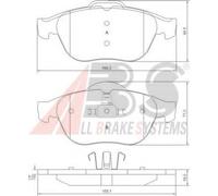 ABS All Brake Systems Brake Pad Set 37218 - Disc Brake for Renault Espace MK IV 2.0