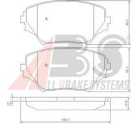 A.B.S. 37230 Brake pad set