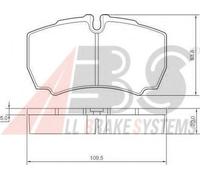 Brake pads 37298 A.B.S. for IVECO DAILY IV Bus DAILY III Platform/Chassis