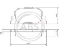 Fits A.B.S. 37330 Brake Pad Set, disc brake ⭐UK Stock⭐