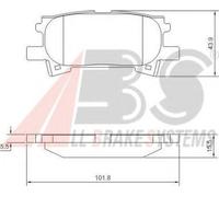 Brake pads 37459 A.B.S. for LEXUS RX