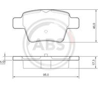 A.B.S. 37475 Brake pad set