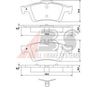 A.B.S. 37477 Brake pad set