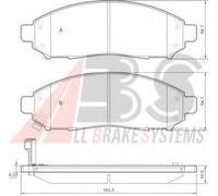 ABS All Brake Systems Brake Pad Set 37518 – Front for Nissan Leaf, NP300 Pickup, Navara