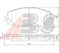 Front Brake Pad Set A.B.S. 37544 for Toyota/Subaru/Lexus Vitz/Yaris/RAV 4/Matrix