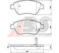 Original A.B.S. Brake Pad Set Disc Brake 37563 for Opel PROTON