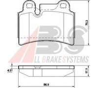A.B.S. 37575 Brake pad set