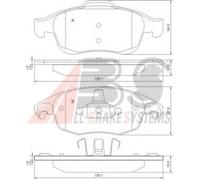 ABS All Brake Systems Front Brake Pad Set 37598 for Citroen/Peugeot/DS Berlingo/C4/DS4/DS5