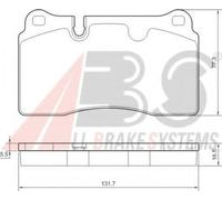 ABS All Brake Systems Brake Pad Set 37614 - Front - Fits VW/Audi/Seat/Cupra