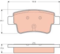 FITS ABARTH GRANDE PUNTO 1.4 BRAKE PAD SET, DISC BRAKE GDB1656 TRW
