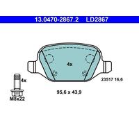 FITS ALFA ROMEO 147 1.6 16V T.SPARK BRAKE PAD SET, DISC BRAKE 13.0470-2867.2 ATE