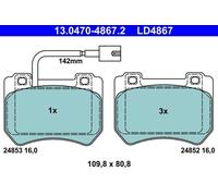 Brake pads 13.0470-4867.2 ATE for ALFA ROMEO BRERA SPIDER 159 Sportwagon 159
