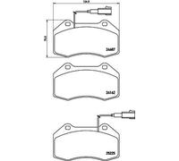 Brembo Brake Pad Set P 23 162 - Front Disc - for Alfa Romeo 4C / 4C Spider 960 A1.000 1.7L