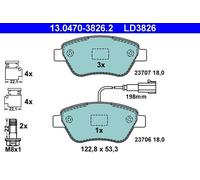 Brake pads 13.0470-3826.2 ATE for FIAT ALFA ROMEO