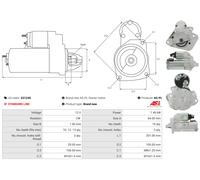 Starter motor Clockwise rotation S3124S AS-PL for RENAULT NISSAN DACIA SUZUKI