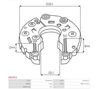 Rectifier, alternator AS-PL ARC4014