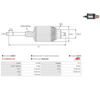 Starter armature rotor Clockwise rotation SA5021 AS-PL