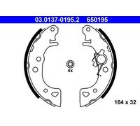 Brake shoes 03.0137-0195.2 ATE for CITROËN PEUGEOT
