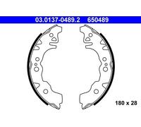 ATE Brake Shoe Set 03.0137-0489.2 Rear for Daihatsu & Subaru (Sirion, Cuore, Justy, Materia)