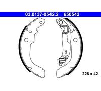 ATE 03.0137-0542.2 Brake Shoe Set