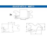 Fits ATE 03.0137-9711.2 Accessory Kit, parking brake shoes 03.0137-97 ⭐UK Stock⭐