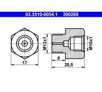 ATE 03.3510-0054.1 Adapter, brake lines
