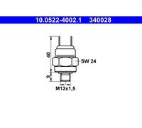 Brake pressure switch 10.0522-4002.1 ATE for BMW AUDI