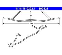 ATE 11.8116-0292.1 Spring, brake caliper for CHEVROLET,OPEL,SAAB,VAUXHALL