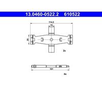 ATE 13.0460-0522.2 Brake pad fitting kit