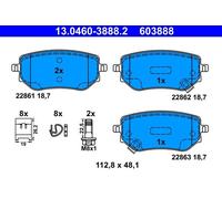 Fits ATE 13.0460-3888.2 BRAKE PADS. NISSAN T. NP300 NAVARA 2.3 DCI 4X ⭐UK Stock⭐