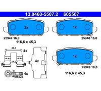 ATE 13.0460-5507.2 Brake pad set