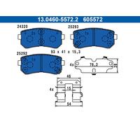 Fits ATE 13.0460-5572.2 Brake Pad Set, disc brake 13.0460-5572.2 Brake pads set