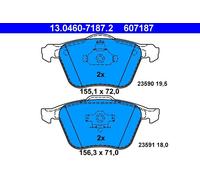 Brake pads 13.0460-7187.2 ATE for VOLVO S80 I XC90 I V70 Mk II S60 I