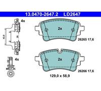 Fits ATE 13.0470-2647.2 BRAKE PADS. AUDI T. A4/A5/A6/A7 1.4-3.0 19- CERAMIC DE