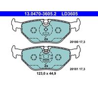 Brake pads 13.0470-3605.2 ATE for BMW SAAB ROVER MG