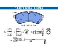 ✅Fits ATE 13.0470-3704.2 BRAKE PAD SET, DISC BRAKE ⭐UK Seller⭐