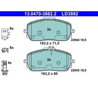 ATE Brake Pad Set 13.0470-3882.2 – DB P. C118/X118/H243H247/V167/W177/W247
