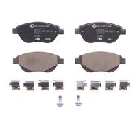 ATE Ceramic Brake pad set 13.0470-3966.2 not prepared for wear indicator, excl. wear warning contact with brake caliper screws with accessories