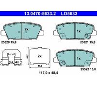 ✅Fits ATE 13.0470-5633.2 BRAKE PADS. KIA T. SORENTO 2.0-2.4 09-14 C ⭐UK Seller⭐
