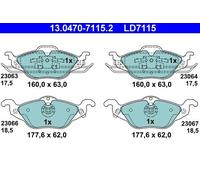 BRAKE PAD SET DISC BRAKE 13.0470-7115.2 FOR OPEL ASTRA/G/Hatchback/Van/Delvan