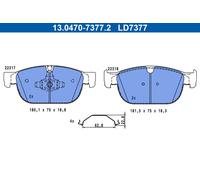 ATE 13.0470-7377.2 Brake pad set