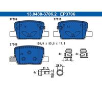 Fits ATE 13.0480-3706.2 BRAKE PAD SET ⭐UK Stock⭐