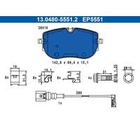 ✅Fits ATE 13.0480-5551.2 BRAKE PADS FRONT NEW ORIGINAL ⭐UK Seller⭐
