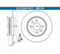 ATE 24.0108-0119.1 Brake disc