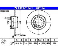 ATE 24.0109-0124.1 Brake disc