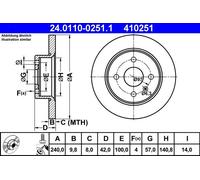Rear Brake Disc Opel Vauxhall:ASTRA H,G,Mk IV 4,Mk V 5,ASTRAVAN Mk V 5,Mk IV 4