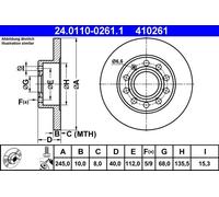 Rear Brake Disc Audi Seat:A4,EXEO,COUPE,80 895615601A 8E0615601P 8E0615601B