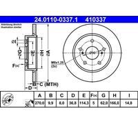 ATE 24.0110-0337.1 Brake disc