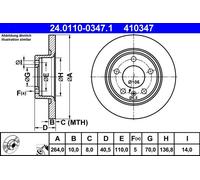 Rear Brake Disc Opel Vauxhall:CORSA E,ADAM,Mk IV 4,D,Mk III 3,CORSAVAN Mk IV 4
